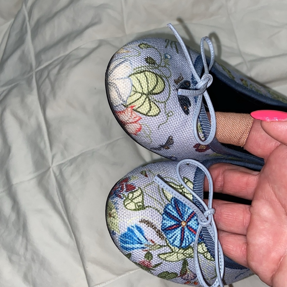 EUC Gucci womens shoes Ali flats floral print bow - Picture 15 of 15